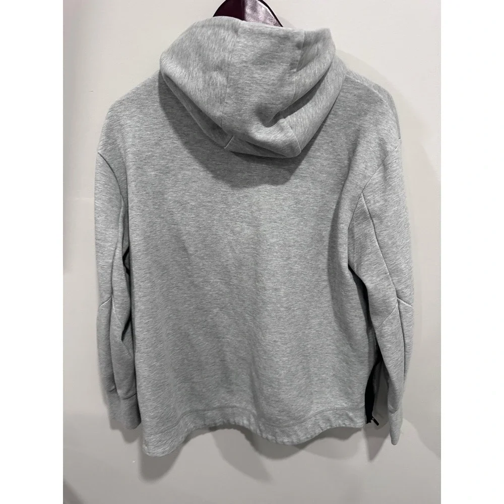 Nike Tech Fleece Full Zip Hoodie Womens Medium Gray Black‎ Logo Sweatshirt